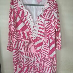 Lilly Pulitzer Pink and White Dress